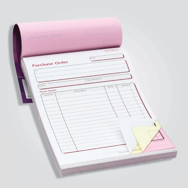 3 Part NCR Pads Invoice, Receipt, Order, Delivery Note Pads